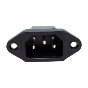 C7 power erkek şase IC-212 IEC C7 panel tipi güç soketi elektronik cihaz güç giriş soketi C7 erkek soket yakın görünüm AC güç bağlantı şase