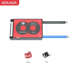 Daly BMS 16S 48V 40A LiFePO4 16S batarya koruma devresi 48V BMS modülü Daly LiFePO4 batarya yönetim sistemi 40A BMS kartı yakın görünüm