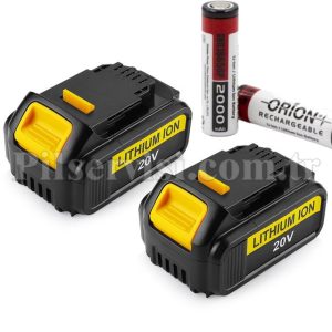 Dewalt uyumlu 18V 4Ah batarya Orion hücreli Li-ion akü Dewalt şarjlı el aleti bataryası 20V Max batarya yakın görünüm Dewalt uyumlu pil