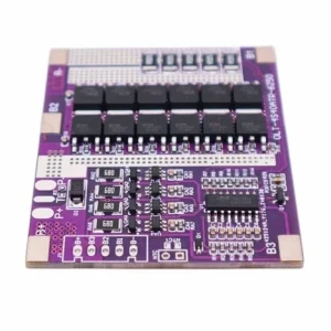 4S 40A BMS balanslı kart mor PCB OLT BMS 16.8V Li-ion koruma devresi 4S batarya yönetim sistemi kartı balanslı BMS modülü yakın görünüm 40A Li-ion BMS kartı